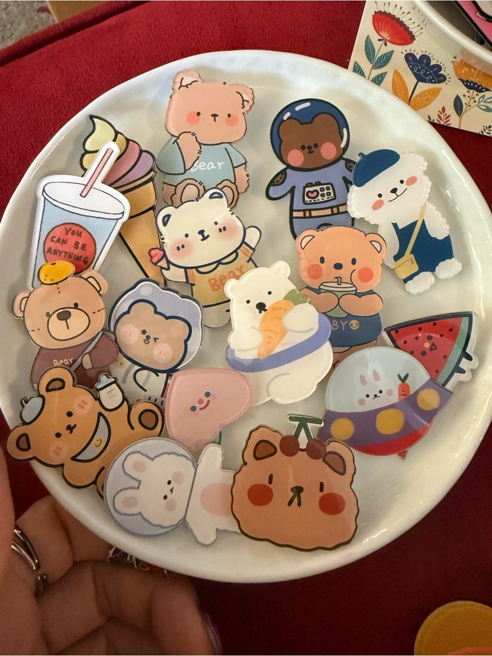 Glossy Kawaii Cute, Strong Pins -Space, Fruit, Bears, Bunnies, Foods 2 for $10